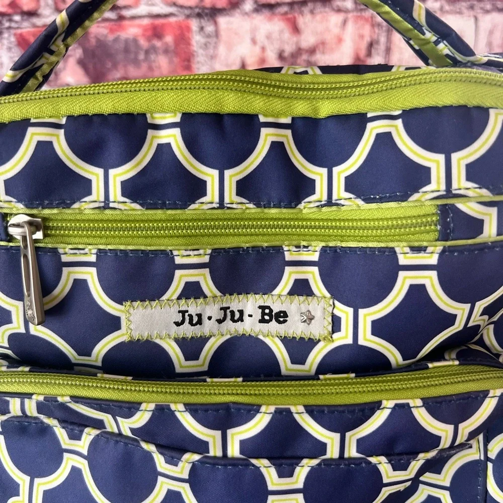 Ju Ju Be Blue Green Royal Envy Diaper Bag Convertible Backpack
